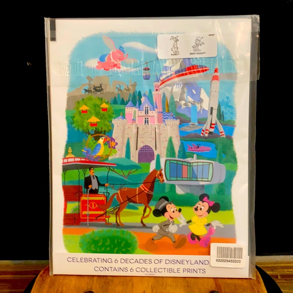Rare 6 Decades of Disneyland Collectible Print Set